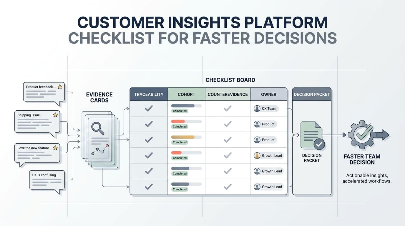 Customer Insights Platform Checklist for Faster Decisions