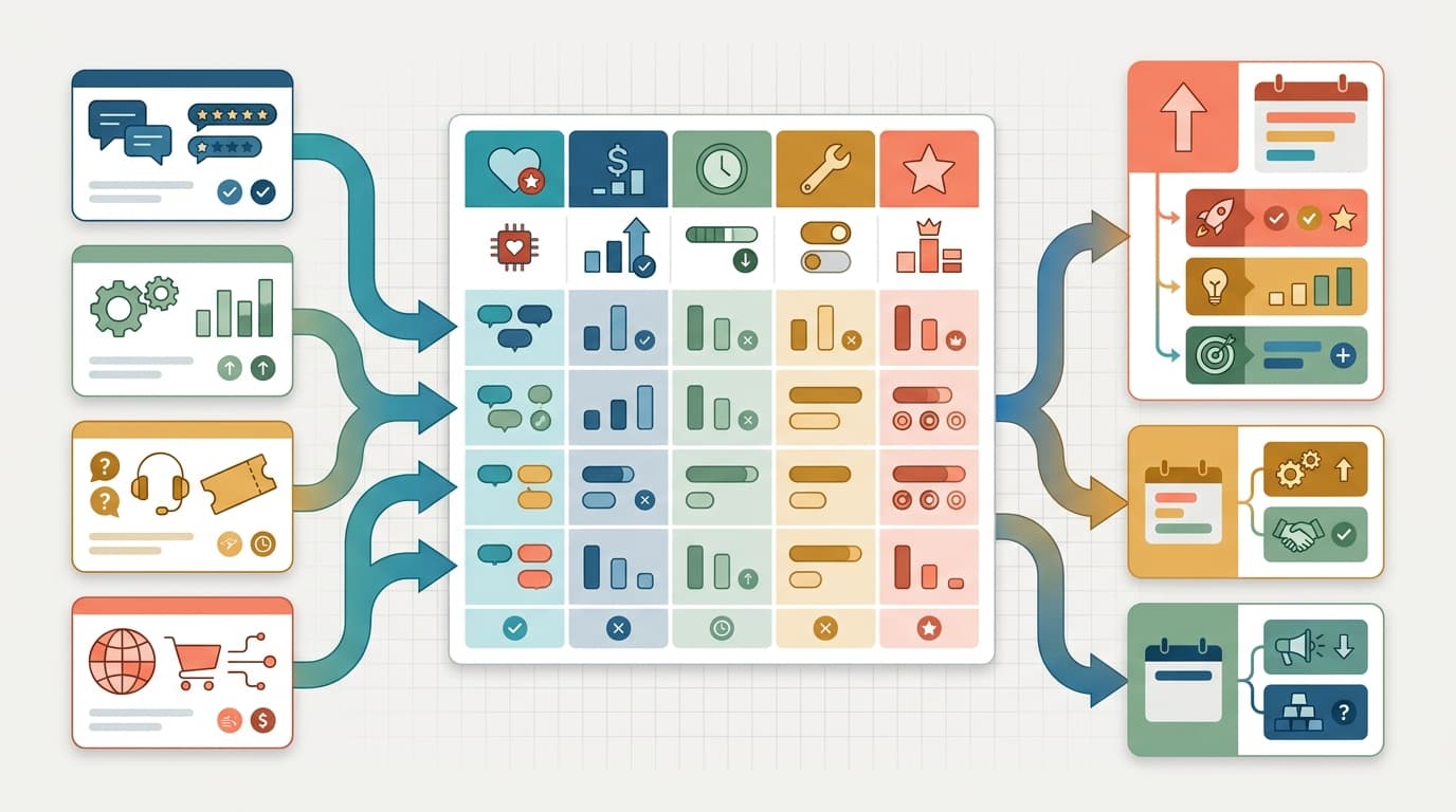 Voice of Customer Product Roadmap Prioritization: Score Review Themes Before the Roadmap Meeting