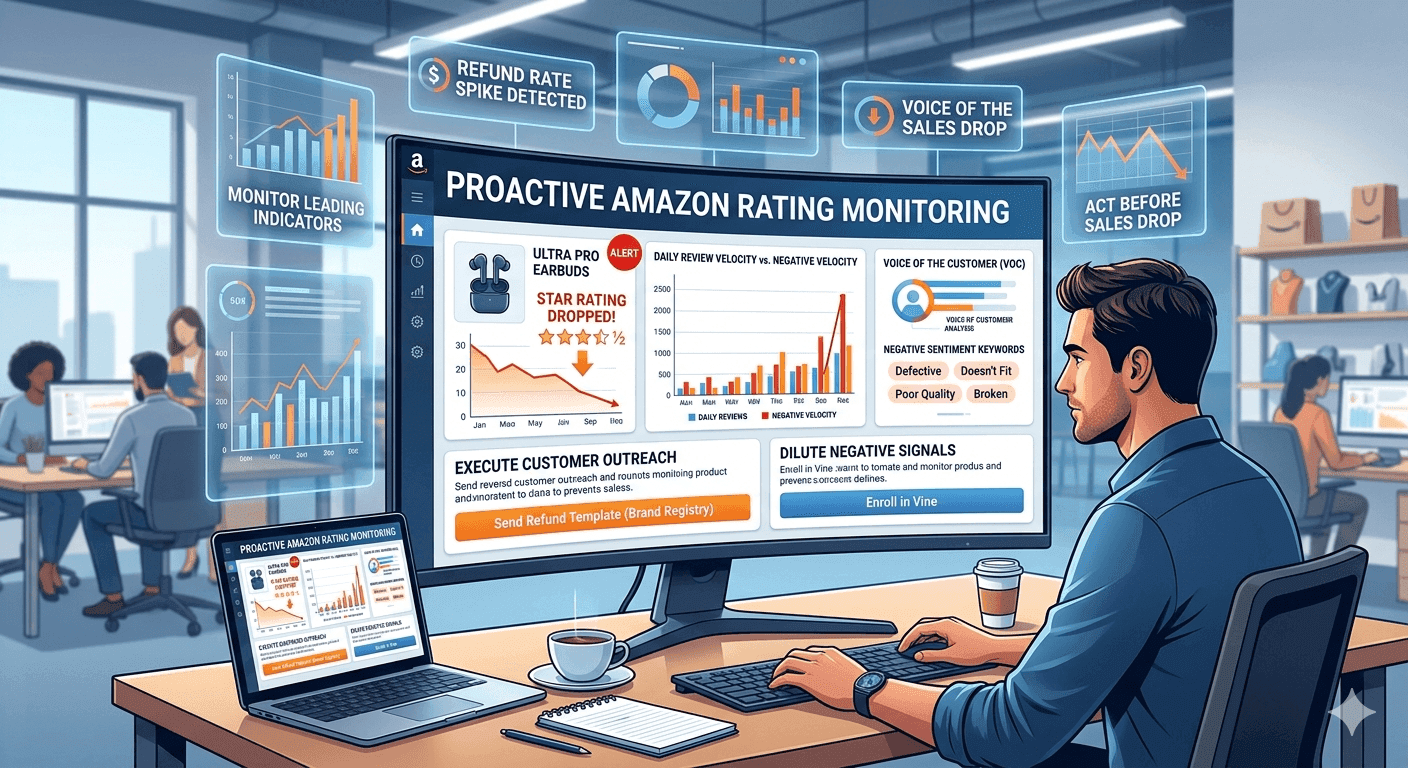 Amazon Rating Drop Monitoring: Seller Workflow