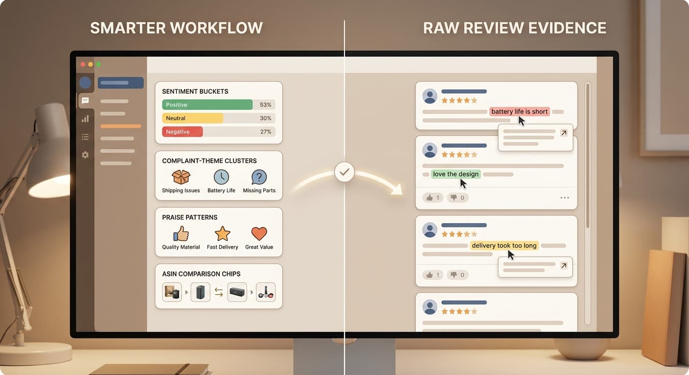 Sentiment Buckets vs. Reading Reviews One by One: A Smarter Amazon Review Sentiment Analysis Workflow