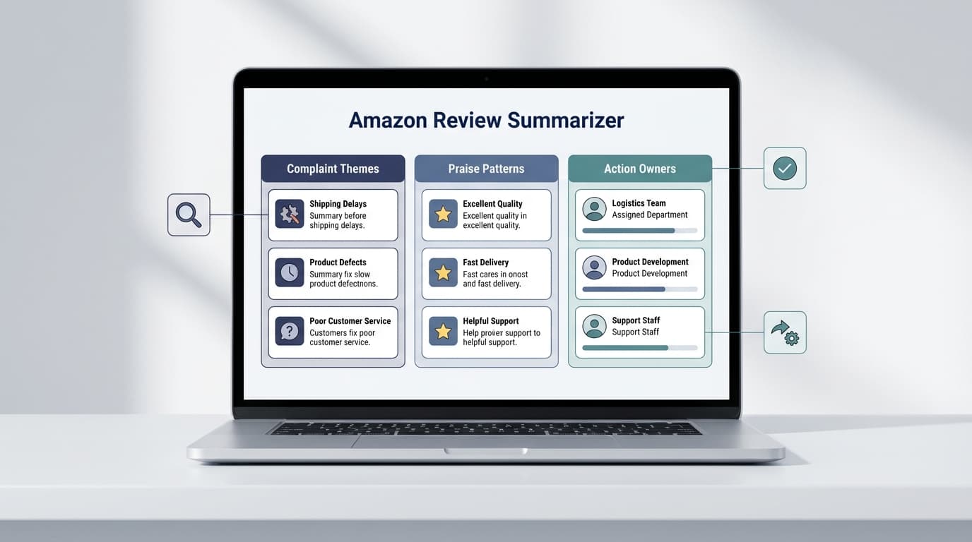 What an Amazon Review Summarizer Should Actually Show Sellers