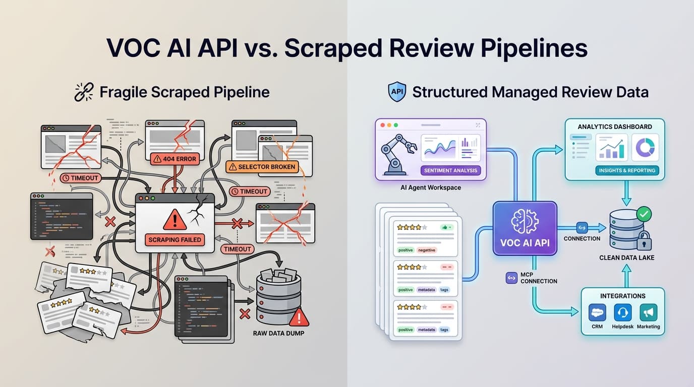 VOC AI API vs. Scraped Review Pipelines: Which Workflow Fits Ecommerce Teams Better?