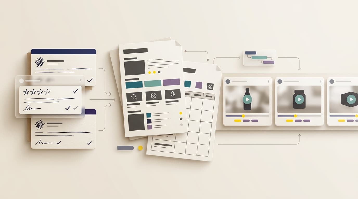 Des avis clients aux publicités vidéo e-commerce : un workflow IA pratique